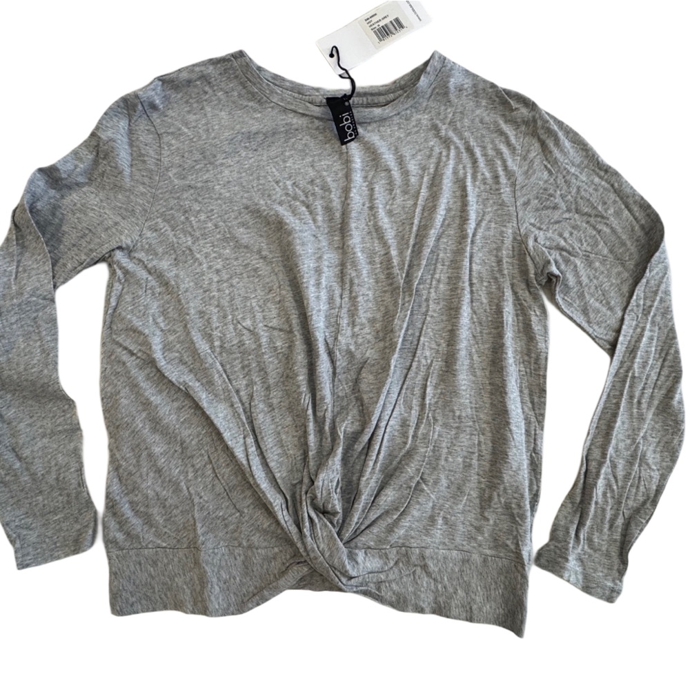 Bobi Twist Front Long Sleeve Top